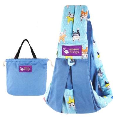 Cotton breathable sling baby carrier baby bag back pocket - Mubimart