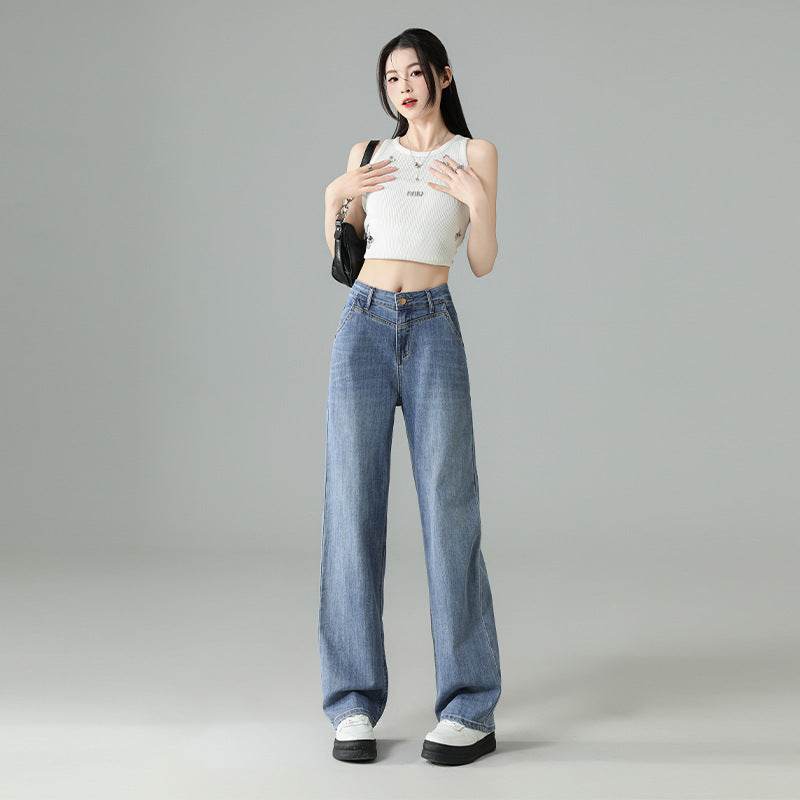 Fashionable Narrow Wide-leg Jeans For Women - Mubimart