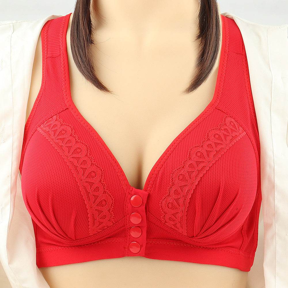 Bras For Women Front Closure Button Bra Wireless Bralette Push Up Brassiere Bra Tube Top Vest Underwear - Mubimart