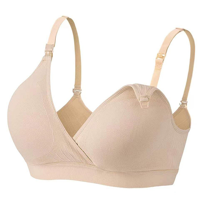 Plus Size Crossover Nursing Bra Front Button - Mubimart -  