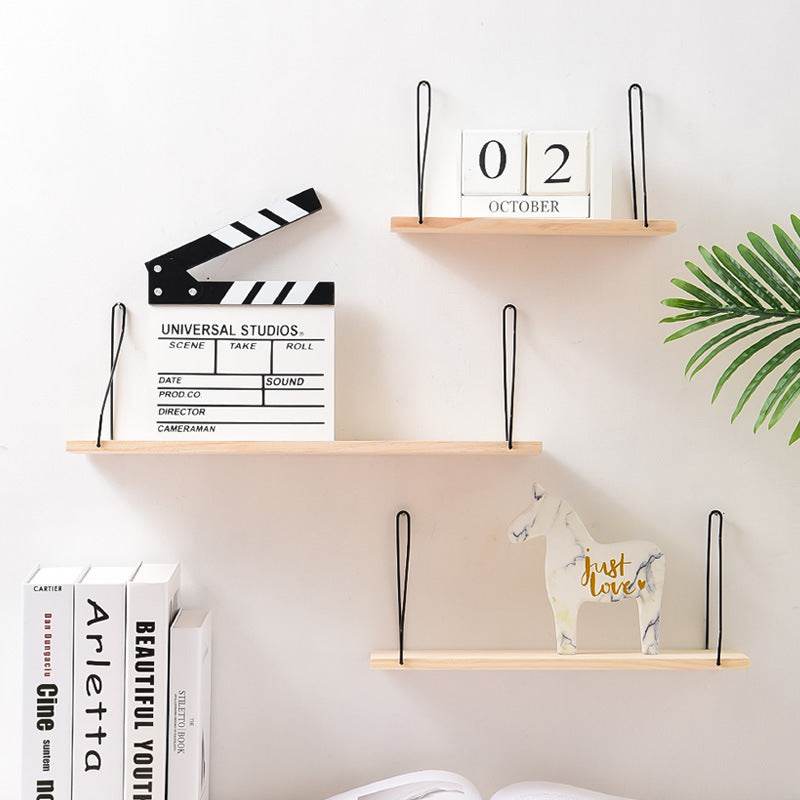 Wooden wall shelf - Mubimart