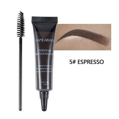 Eyebrow Makeup Henna Gel Black Brown Waterproof Durable Liquid Tint Brush Sets Tattoo Paint Kit Cream Enhancer Dye Cosmetic Tool - Mubimart