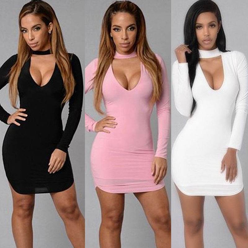 EBay fast selling, European, American, bursting, V collar, cocktail dresses and dress sexy dresses - Mubimart