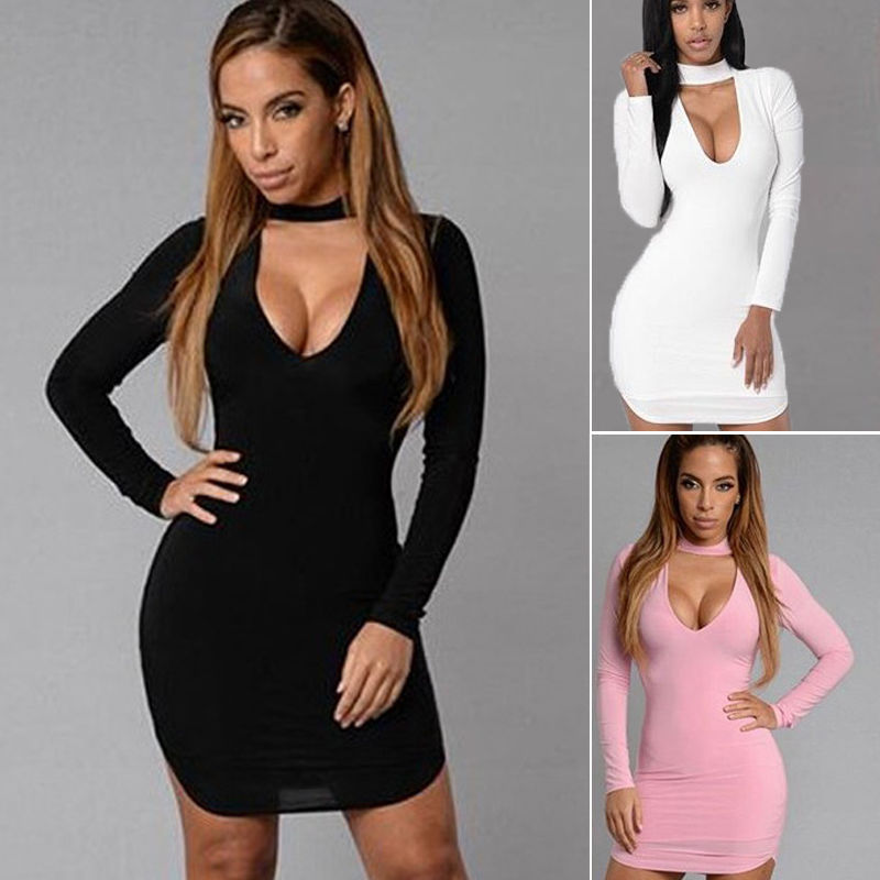 EBay fast selling, European, American, bursting, V collar, cocktail dresses and dress sexy dresses - Mubimart -  