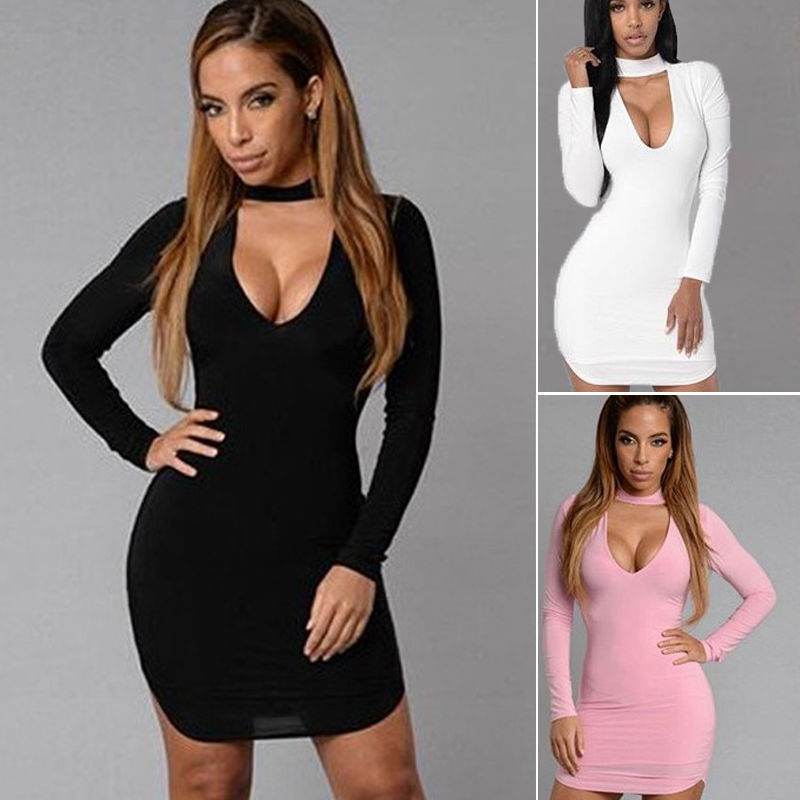 EBay fast selling, European, American, bursting, V collar, cocktail dresses and dress sexy dresses - Mubimart