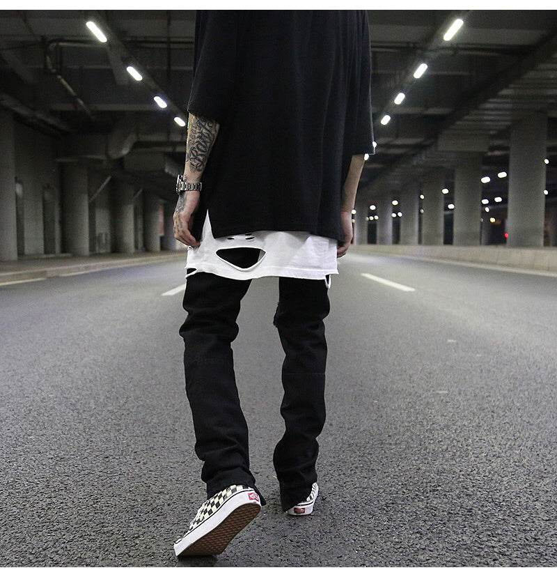 Slim-fit zippered jeans - Mubimart
