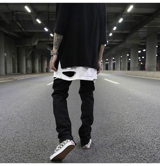 Slim-fit zippered jeans - Mubimart