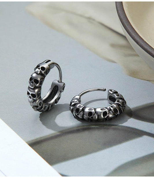 Dark Skull Earrings For Men And Women - Mubimart
