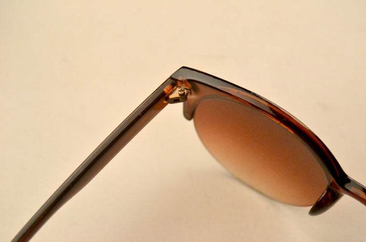 Half Frame Cat Eye Retro Sunglasses - Mubimart