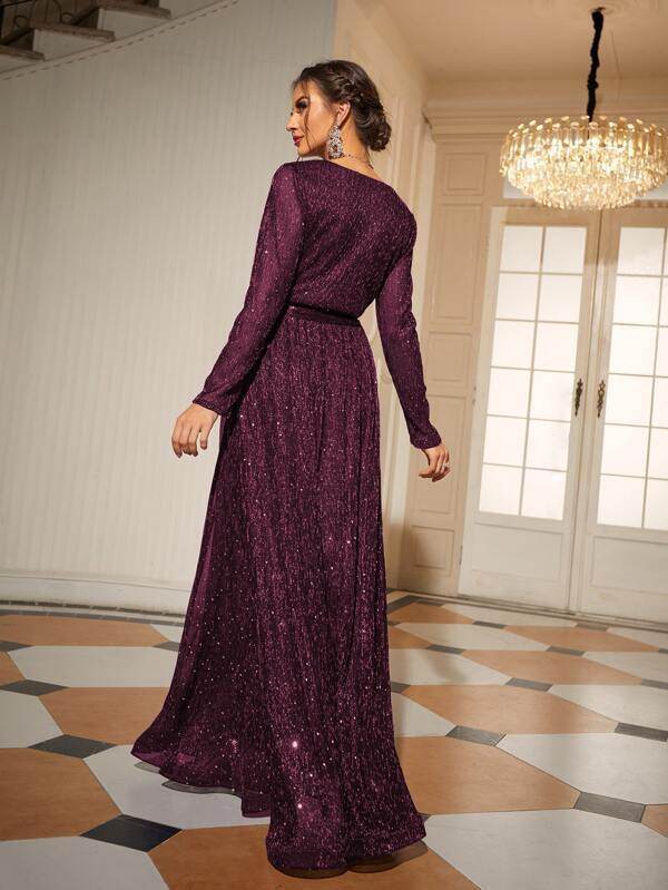 Lace Long Sleeve Prom Wedding Dress Backless - Mubimart