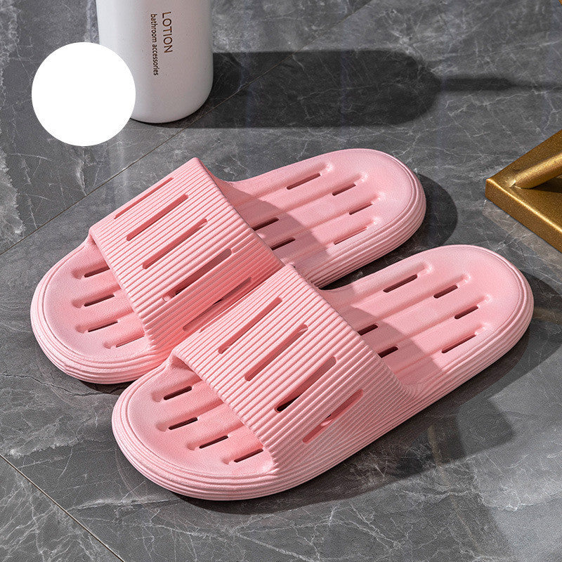 Summer Home Slippers With Hollow Sole Design Non-slip Floor Bathroom Slipper For Women Men's House Shoes - Mubimart -  