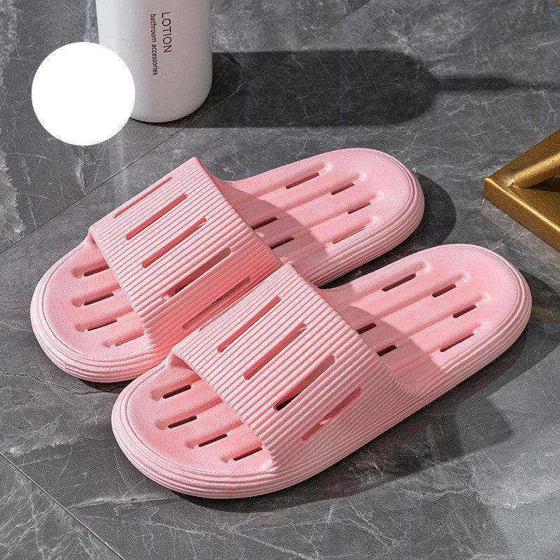 Summer Home Slippers With Hollow Sole Design Non-slip Floor Bathroom Slipper For Women Men's House Shoes - Mubimart