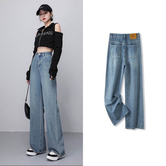 Fashion Personality Wide-leg Jeans Women - Mubimart