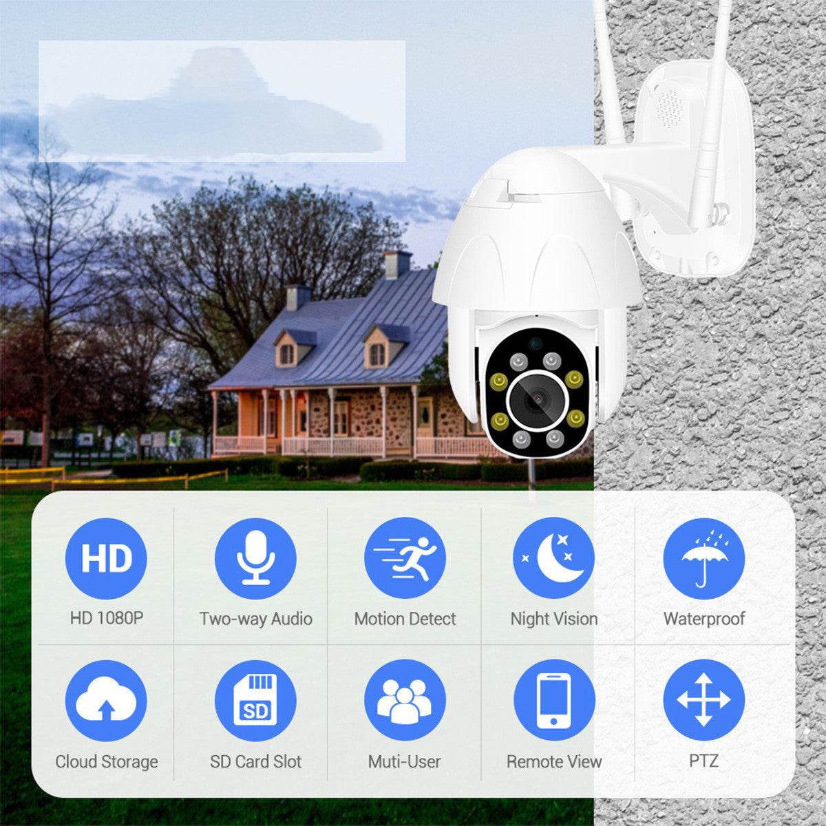 360 Degree Night Vision HD Outdoor Security Camera - Mubimart