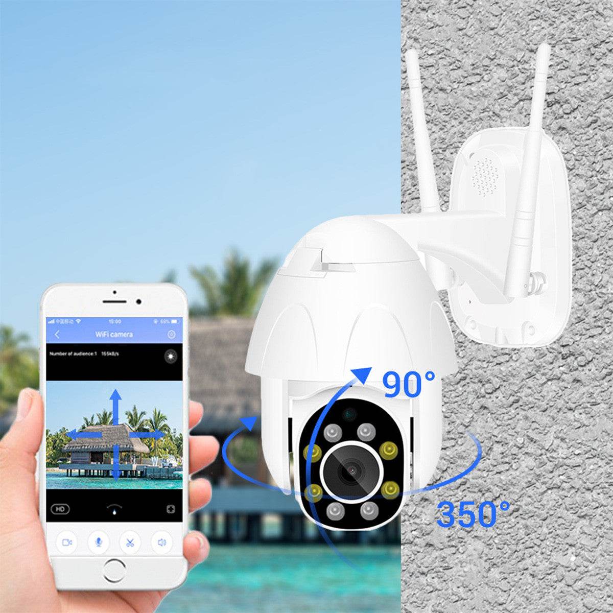 360 Degree Night Vision HD Outdoor Security Camera - Mubimart