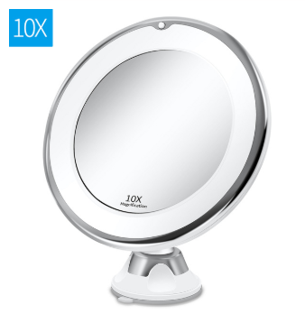 360 Swivel 10x Magnifying Bright LED Lighted Makeup Mirror - Mubimart -  