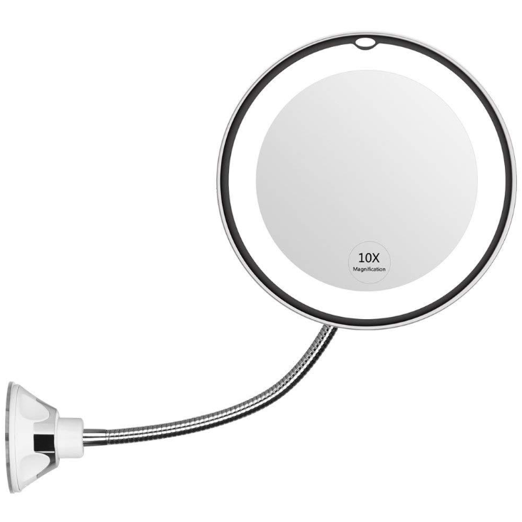 360 Swivel 10x Magnifying Bright LED Lighted Makeup Mirror - Mubimart -  