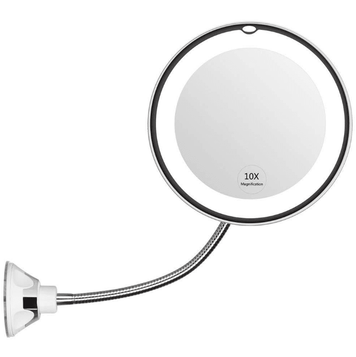 360 Swivel 10x Magnifying Bright LED Lighted Makeup Mirror - Mubimart