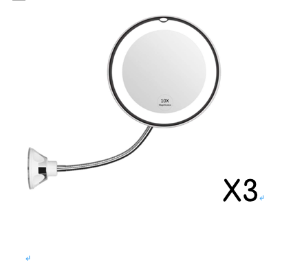 360 Swivel 10x Magnifying Bright LED Lighted Makeup Mirror - Mubimart -  