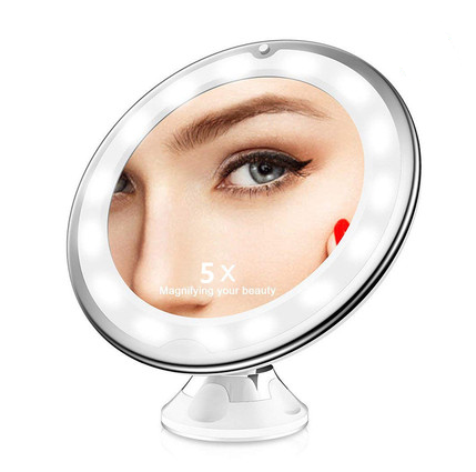 360 Swivel 10x Magnifying Bright LED Lighted Makeup Mirror - Mubimart -  