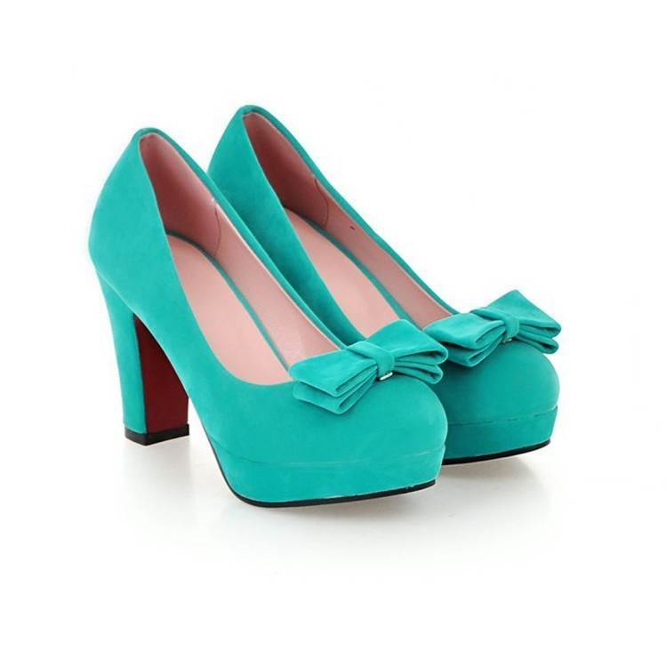 Platform bow high heels - Mubimart