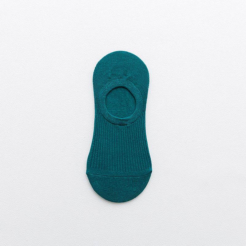 Cotton Spring And Summer Invisible Socks Low Cut Silicone Non-slip - Mubimart