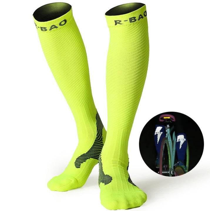 R-BAO professional long tube night running long tube compressor can socks socks socks leggings socks - Mubimart