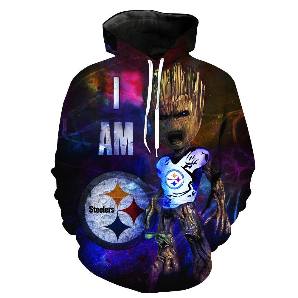 Fashion Sweatshirt Men Women 3d Hoodies Print American Pittsburgh Pattern Slim Unisex Slim Stylish Hooded Hoodies - Mubimart