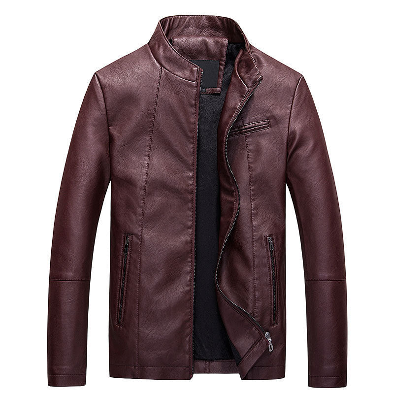 Men's leather PU leather jacket