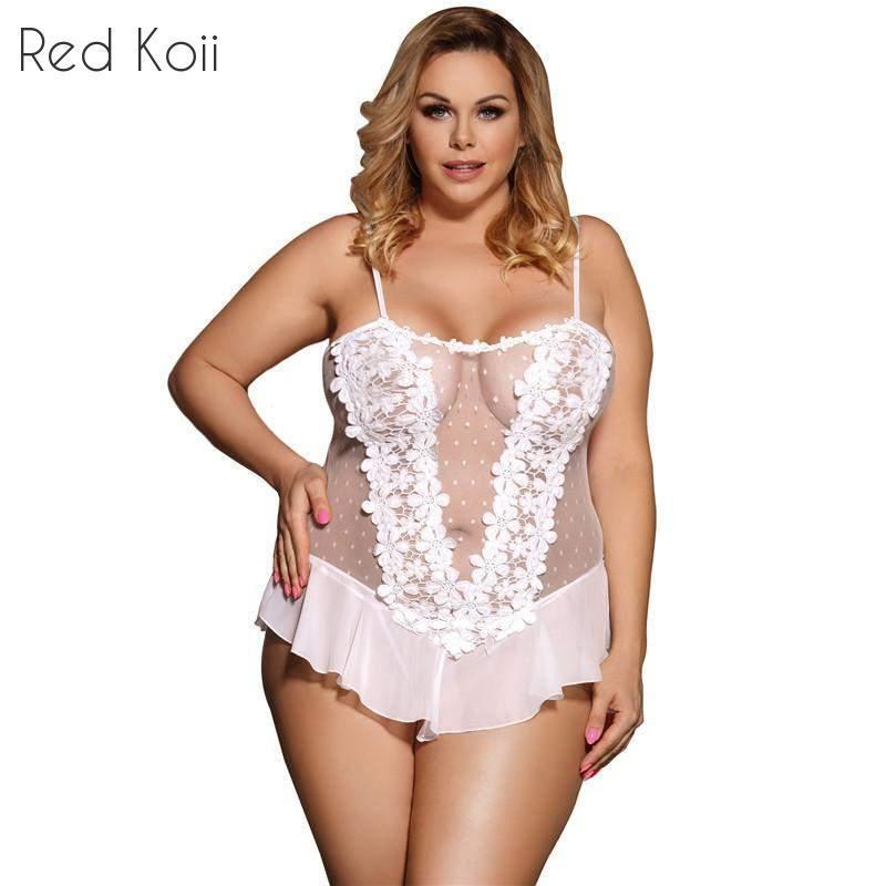 Sexy Lingerie Plus Size Lenceria Hot Sale Sleepwear - Mubimart - Plus Size Lingerie 