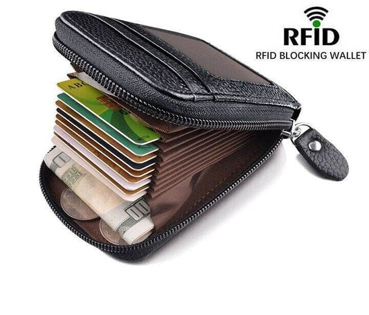 Organ Card Holder Korean Style Cowhide Card Holder - Mubimart