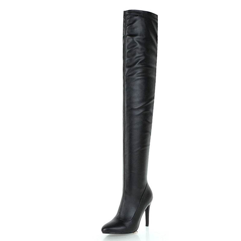 High heel stretch over the knee boots - Mubimart