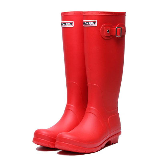 Fashionable high tube rain boots - Mubimart