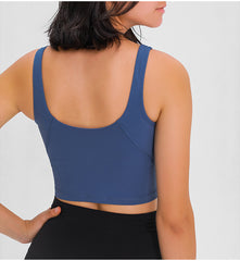 Vest-style sports bra - Mubimart -  