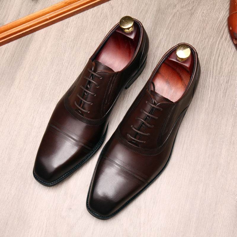 Fashion Mens Formal Leather Shoes - Mubimart