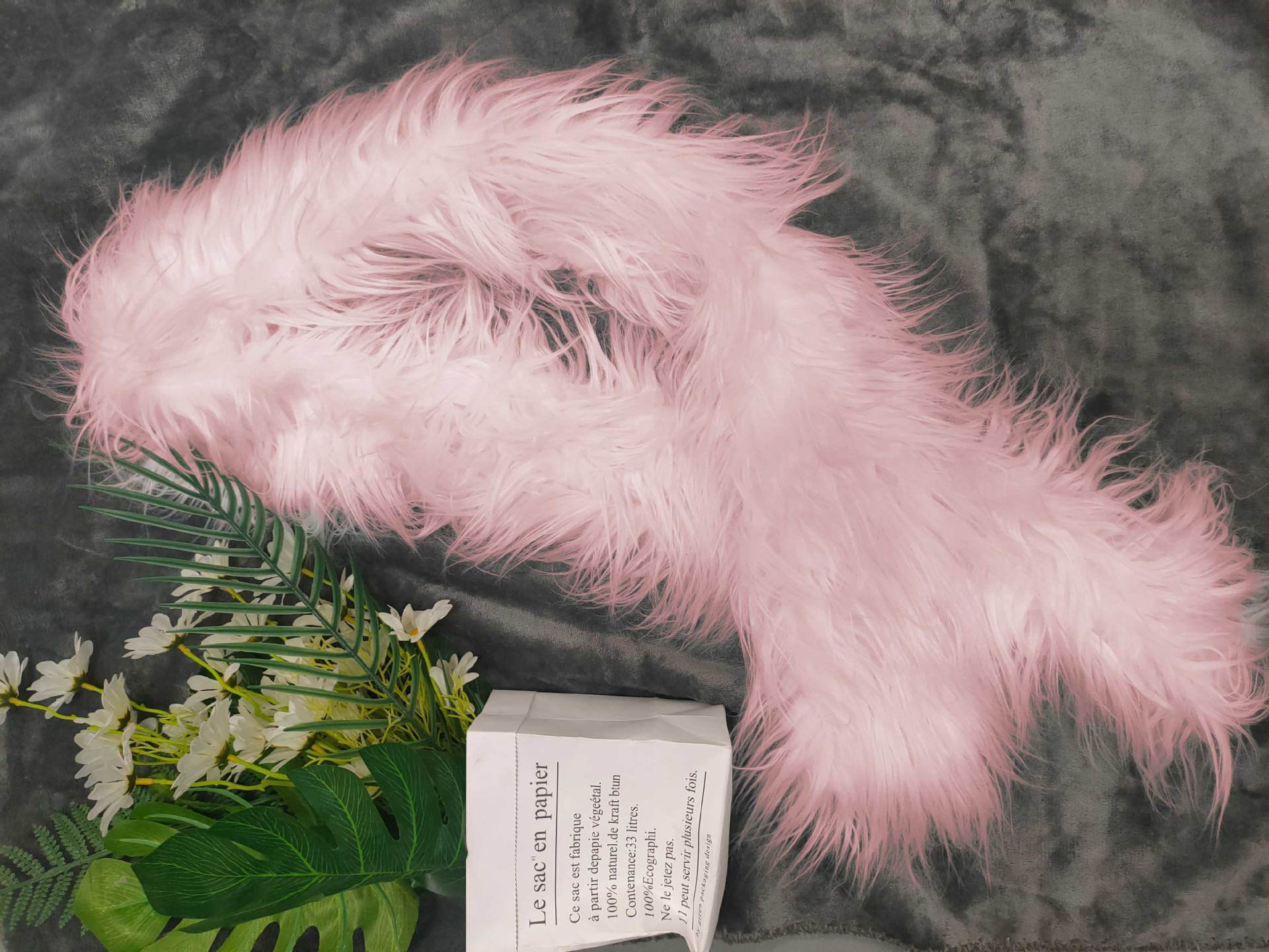 Fur Scarf LED Luminous Men And Women - Mubimart