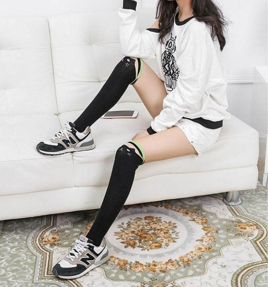 Cat Knee Socks - Mubimart