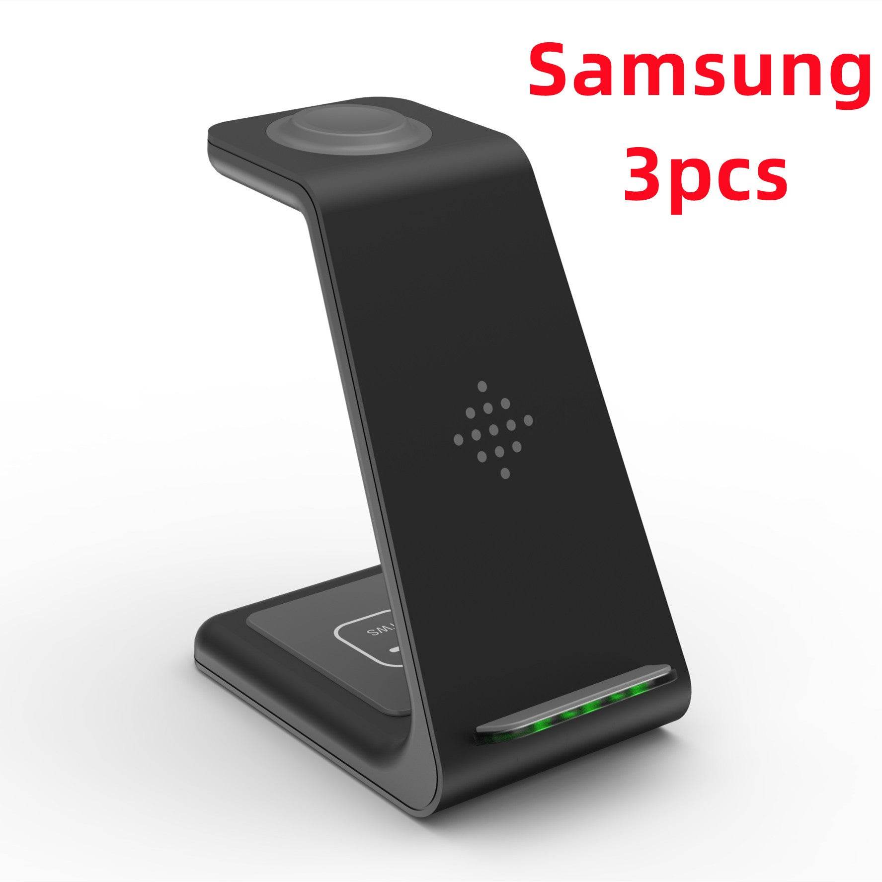 3 In 1 Fast Charging Station Wireless Charger Stand Wireless Quick Charge Dock For Phone Holder - Mubimart