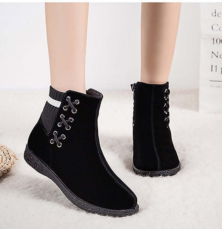 Platform and fleece ankle boots