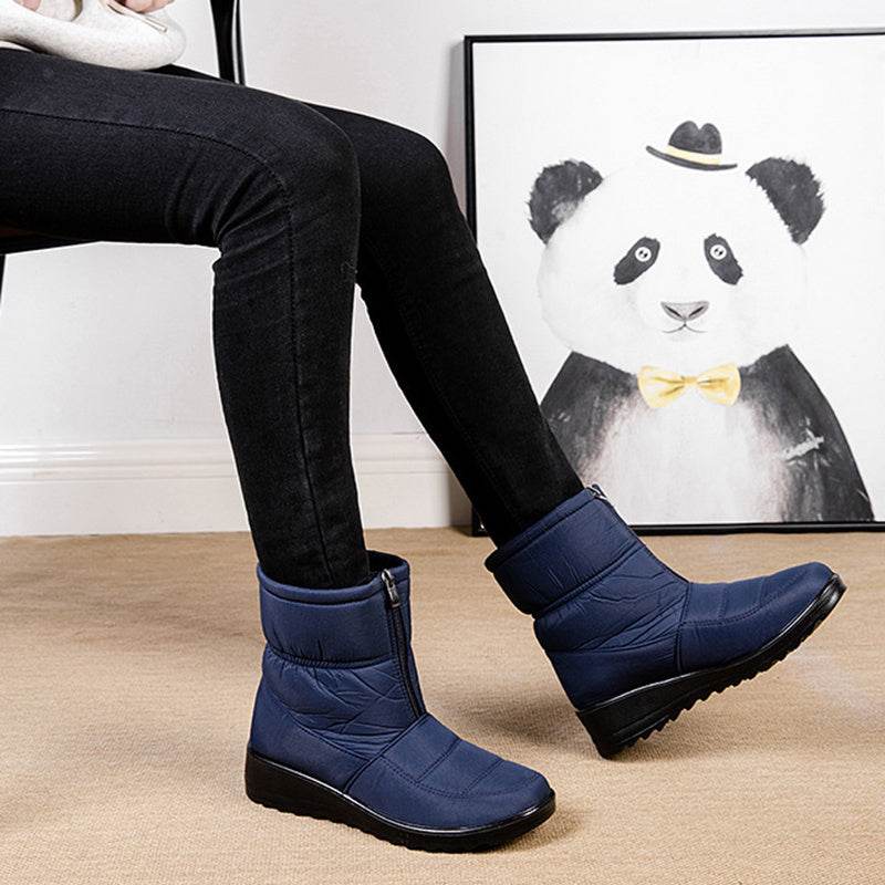 Winter Snow Boots For Women Warm Plush Platform Boots Shoes - Mubimart
