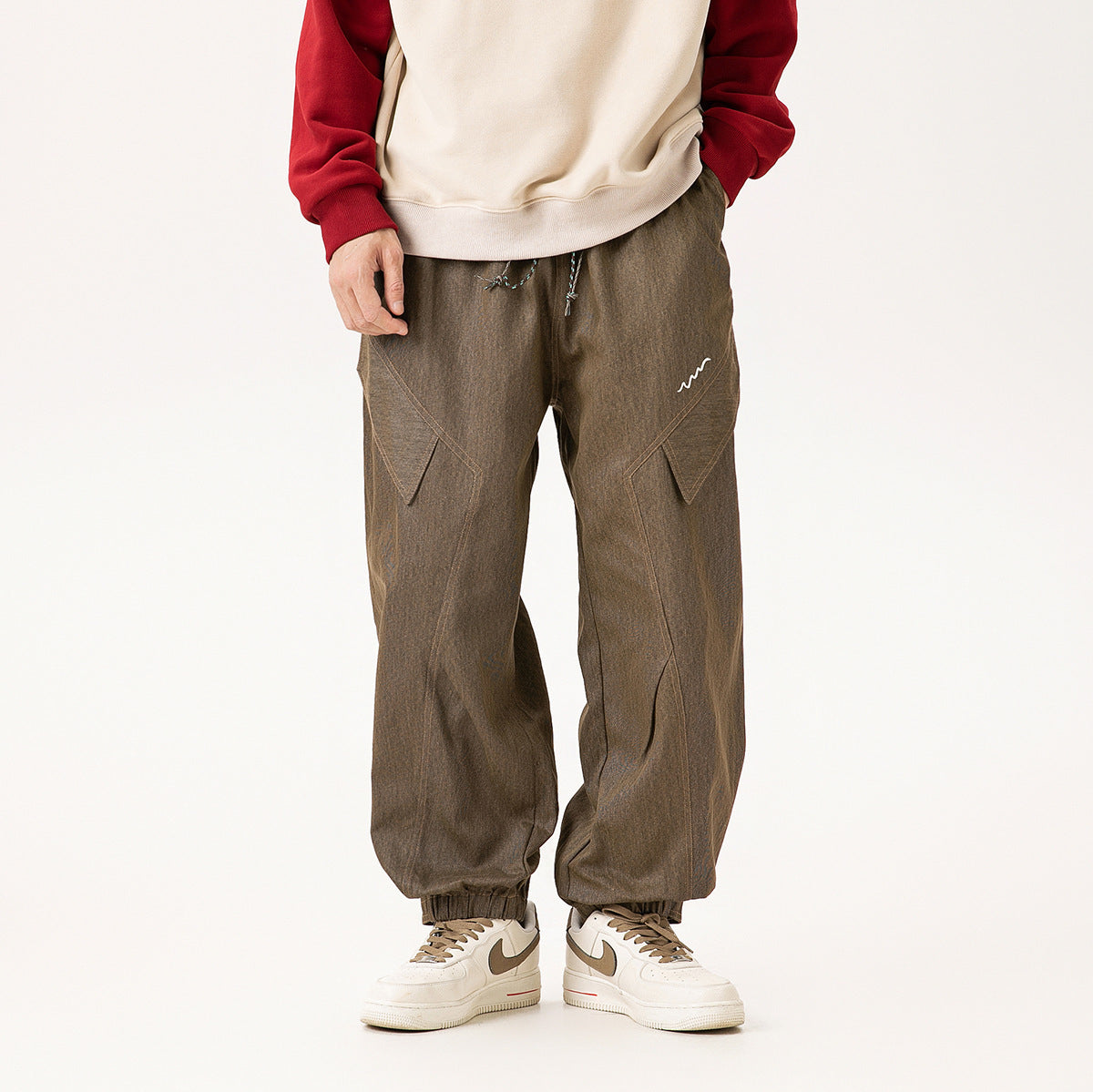 Men's All Cotton Loose Straight Jogger Pants