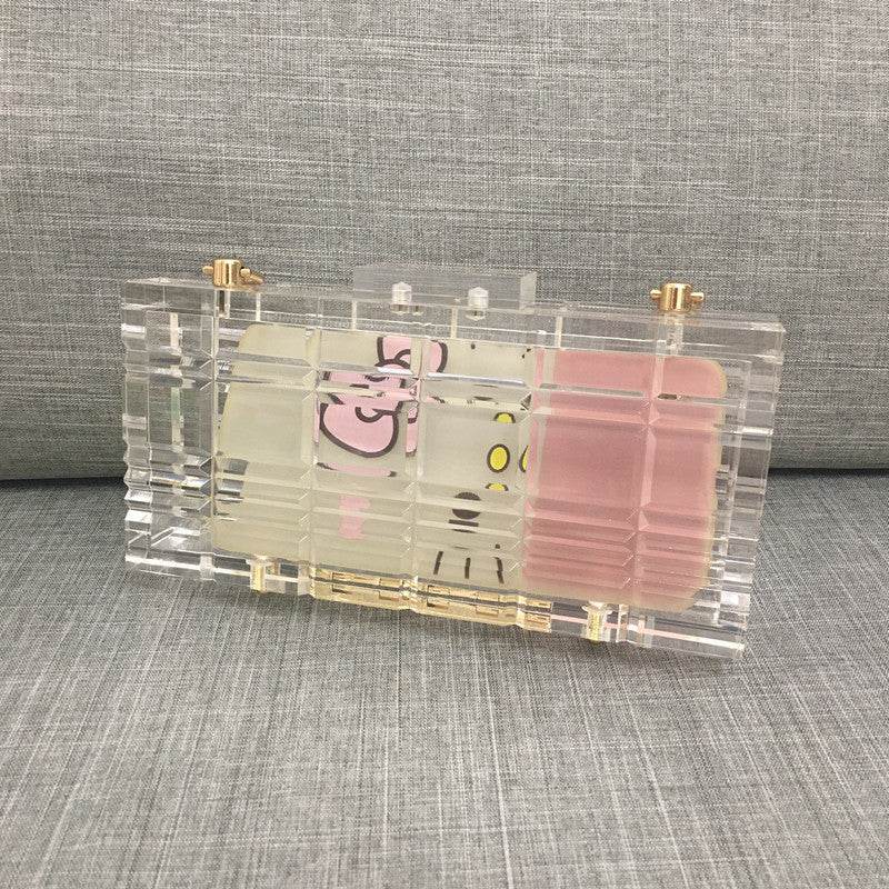 Acrylic transparent clutch - Mubimart
