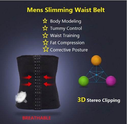 Men's Waist Shaper Belt Weight Loss Corset - Mubimart