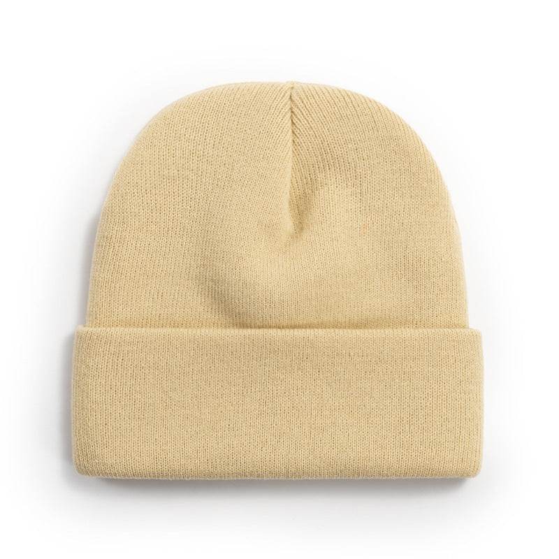 Light Board Knitted Hat Solid Color - Mubimart