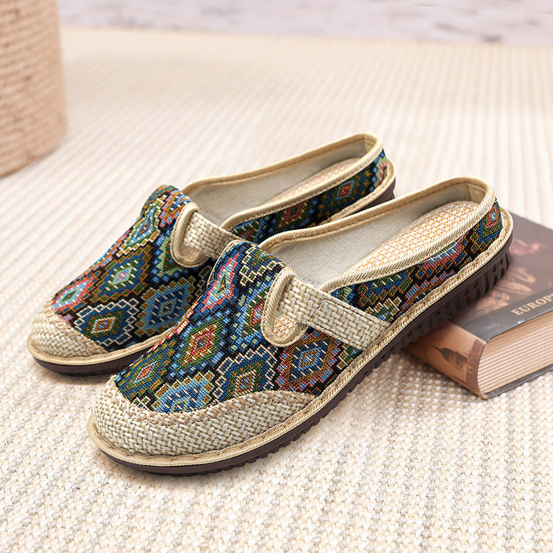 Baotou Ethnic Style Semi-slipper Female - Mubimart -  