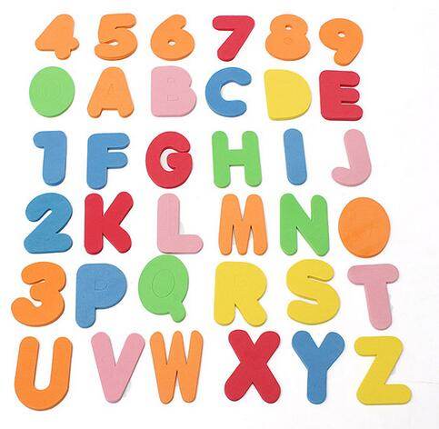 36PCS Letters Numbers Kids Baby Toy Early Educational Toy Tool Bath Toy - Mubimart