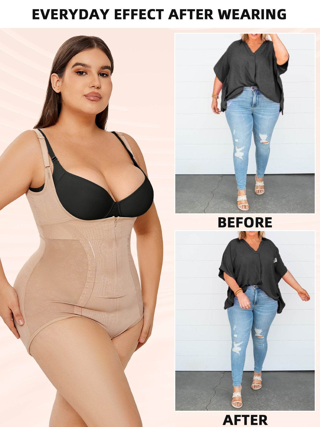 Shapewear Bodysuit Tummy Control Slim Body Shaper - Mubimart