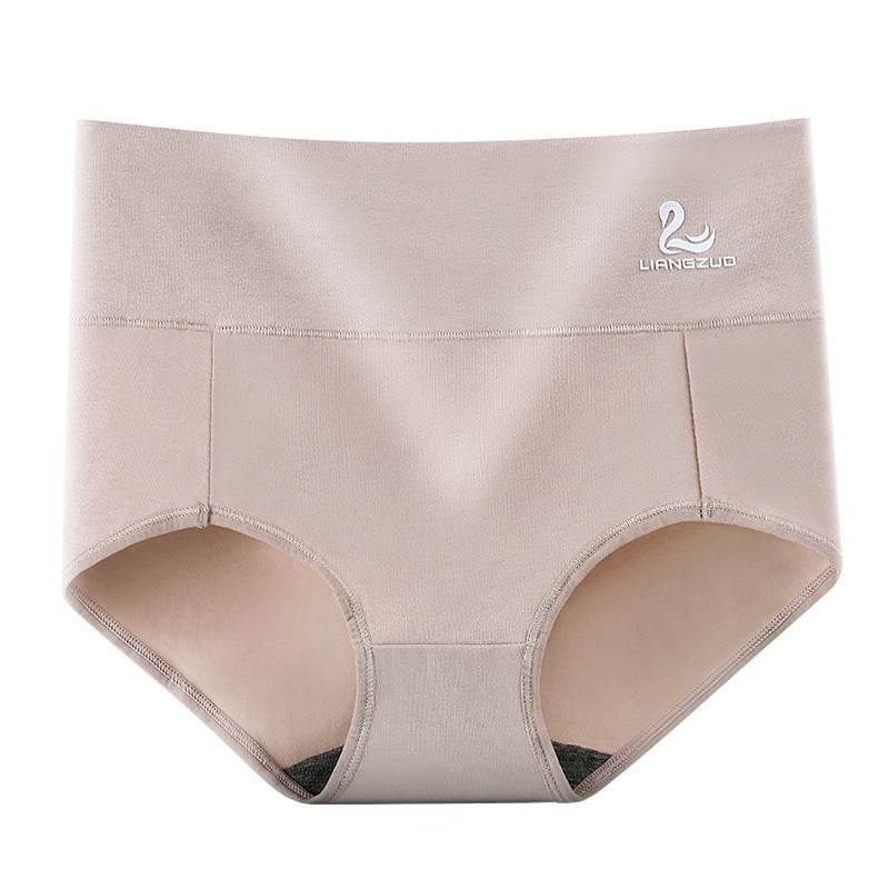 Popular High Waist Pure Cotton Women''s Underwear Swan Belly Warm Palace Large Mm Graphene Antibacterial Crotch Briefs - Mubimart