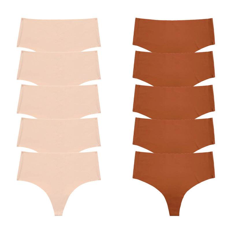 Traceless Women's briefs Pregnant Women Large Size Ice Silk Breathable sports quick dry one-piece briefs - Mubimart