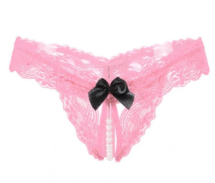 Women's Sexy Thong With Beads - Mubimart